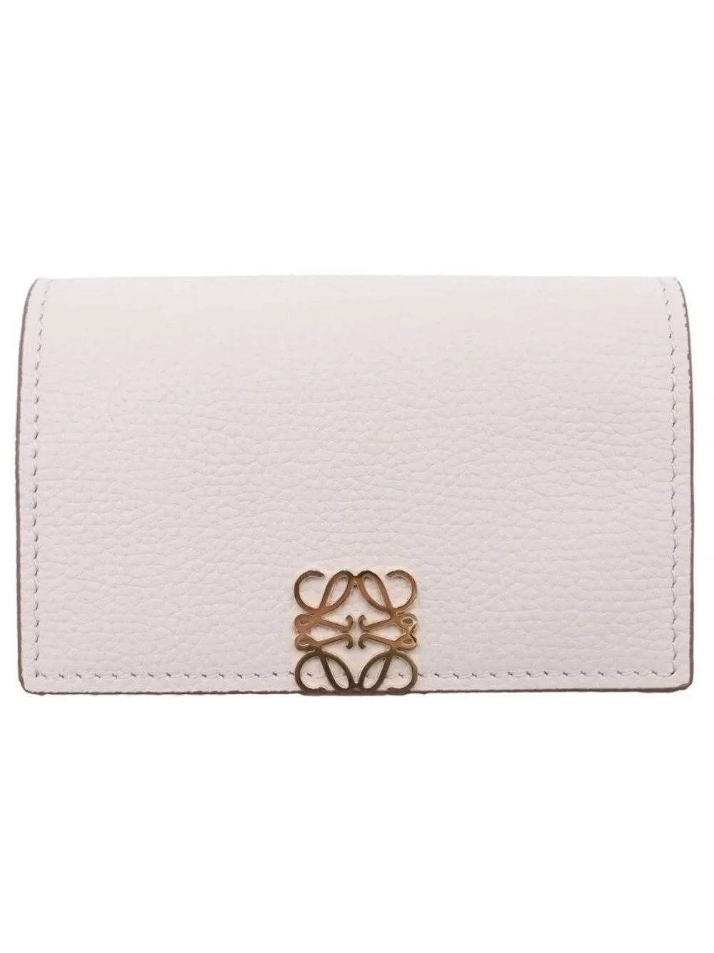 Loewe Anagram Leather Card Case Business Holder Beige